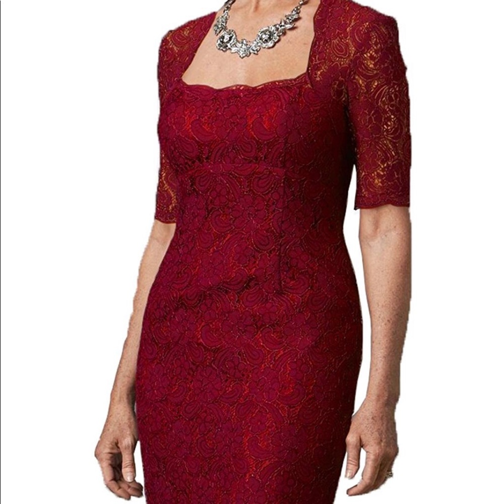 Woosea Women's Square Neck Half Sleeve Floral Lace